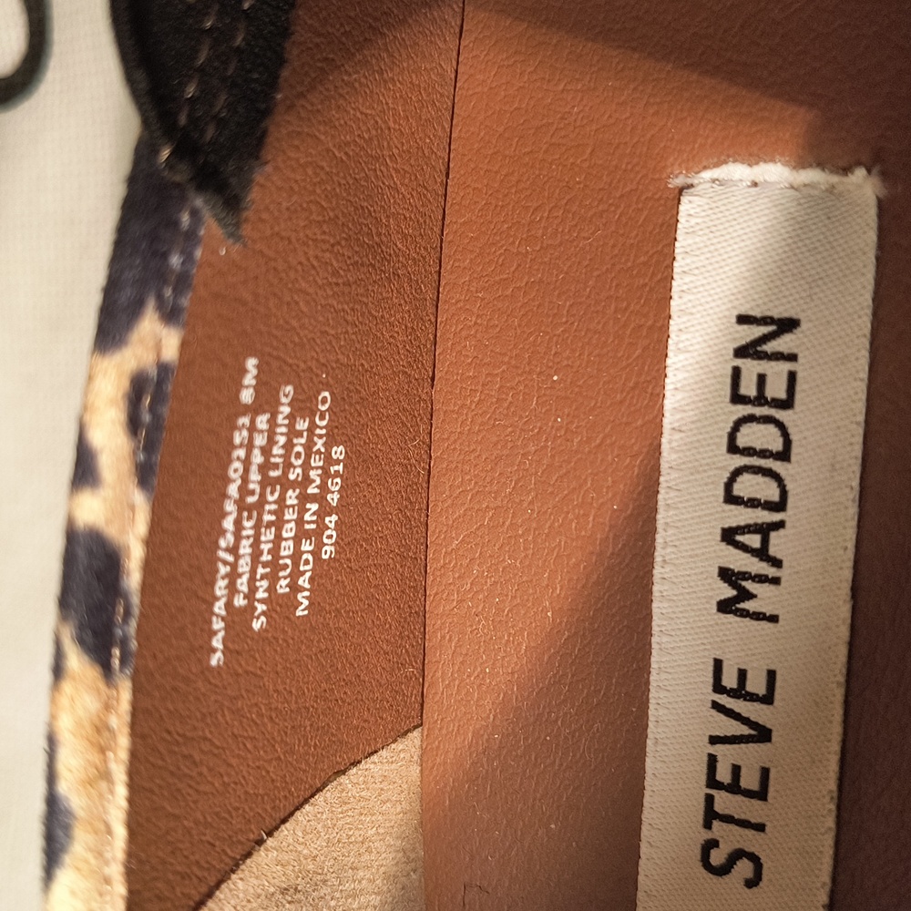 Steve Madden Leopard Sneakers 8M EUC - Picture 3 of 6